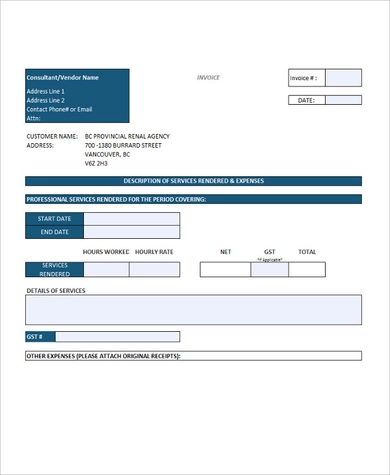 Construction Contractor Invoices